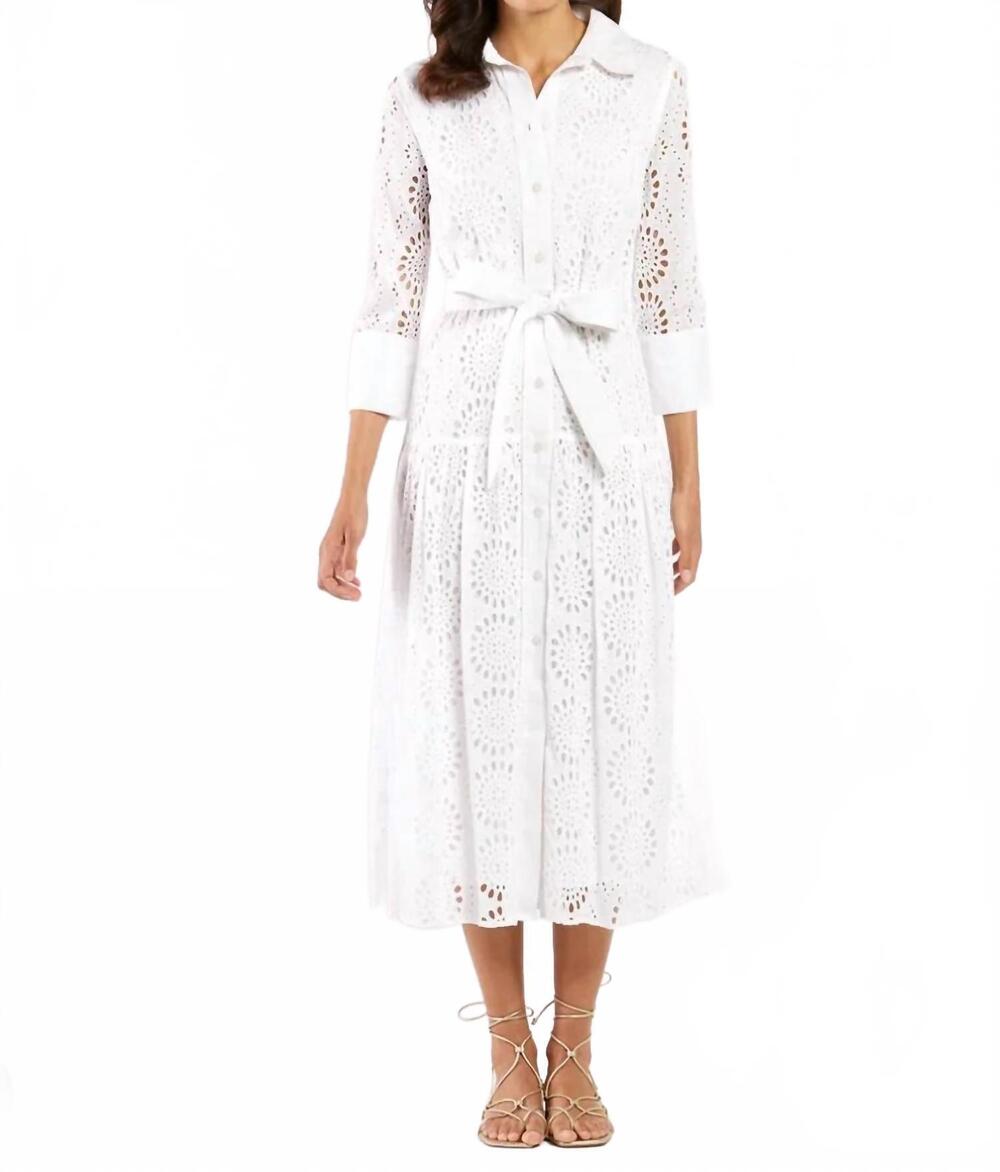 NEW JUDE CONNALLY sutton eyelet dress in white